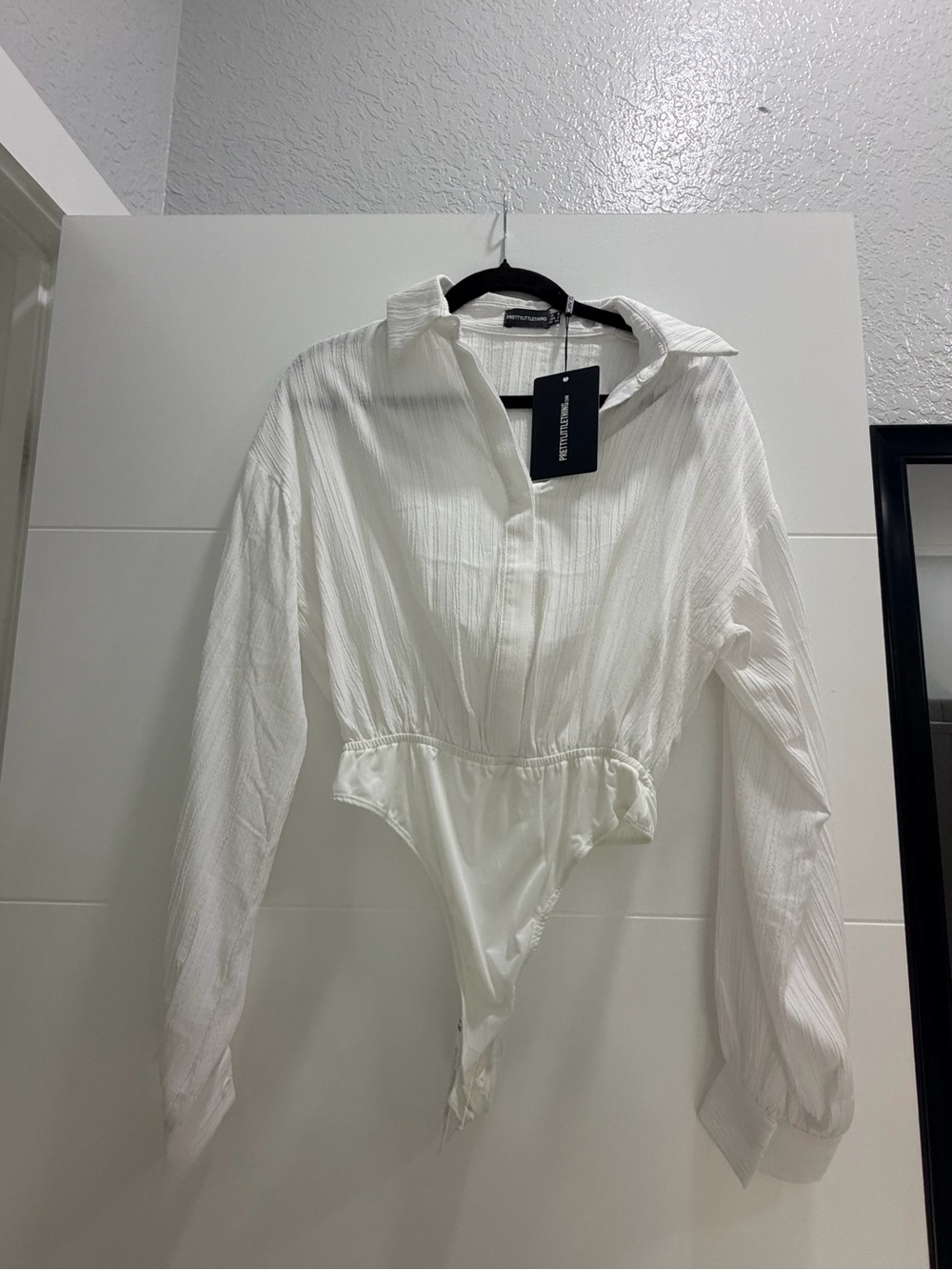 White Long-sleeve Bodysuit